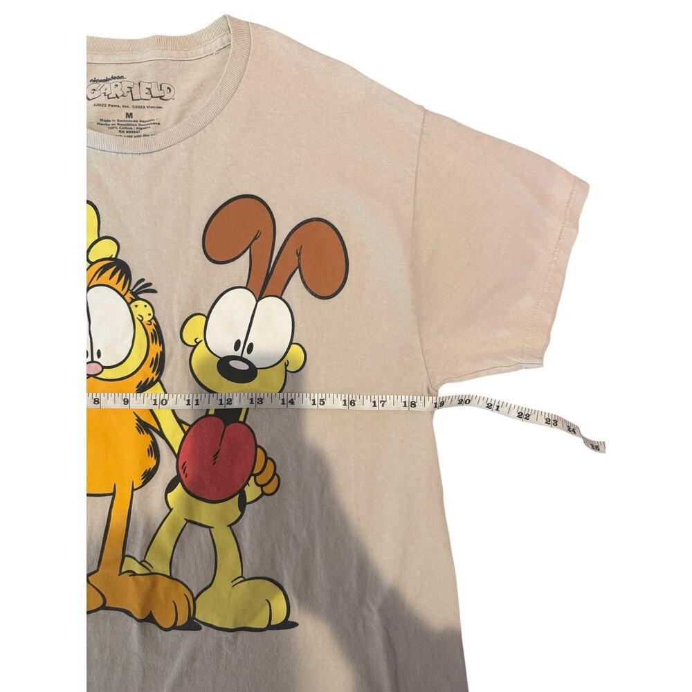Garfield & Odie Beige Graphic Tee | Men’s Medium | Nickelodeon Cartoon Shirt - Picture 6 of 7